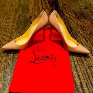 Christian Louboutin Decollette 554 100 Nude Patent Heel